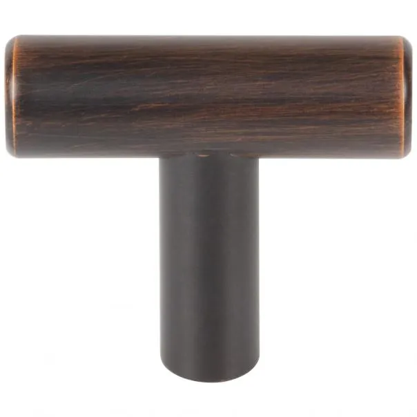 1-9/16" DARK BRUSHED BRONZE OVERALL LENGTH NAPLES CABINET "T" KNOB 40DBB