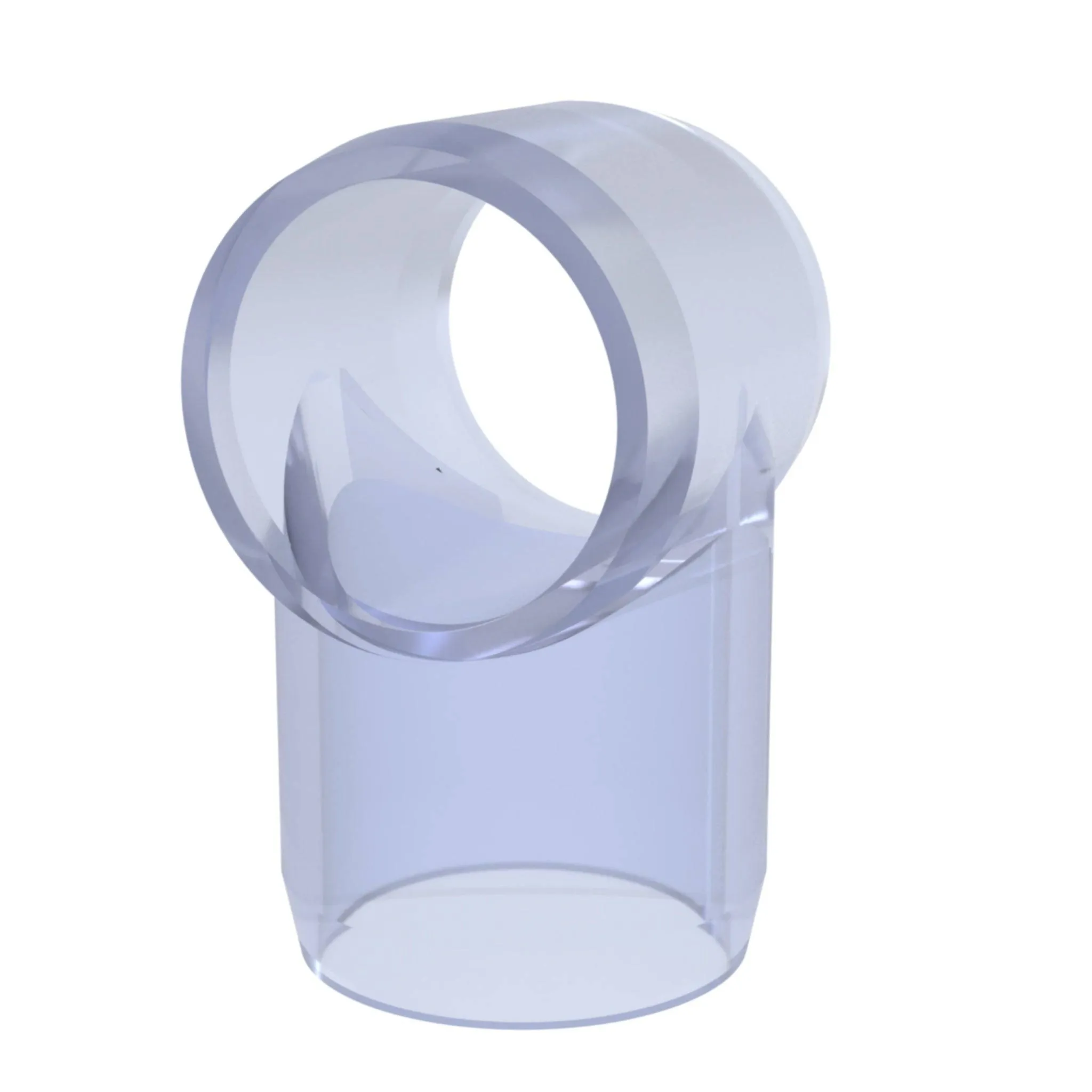 1 in. Slip Sling PVC Tee, Furniture Grade - Clear