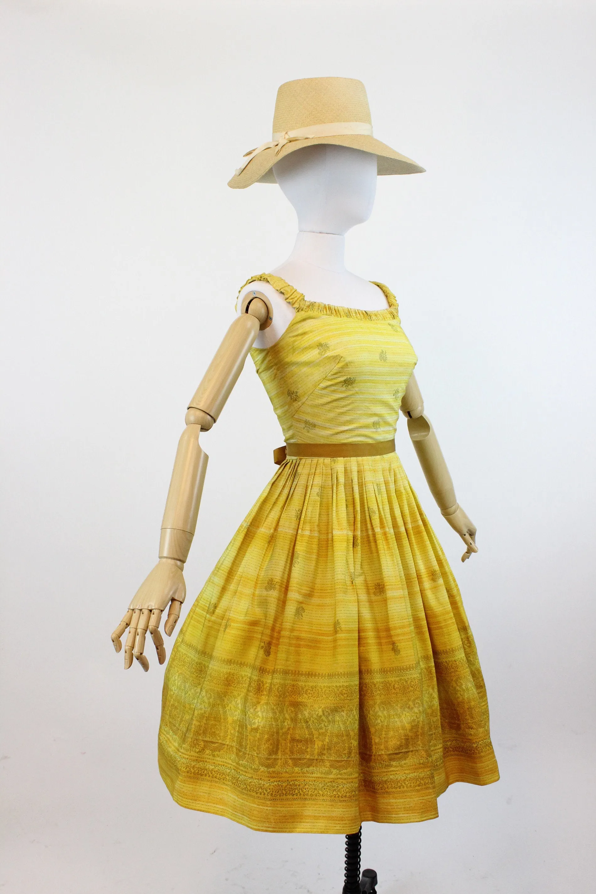 1950s The Sidneys indian silk dress xxs | new spring summer