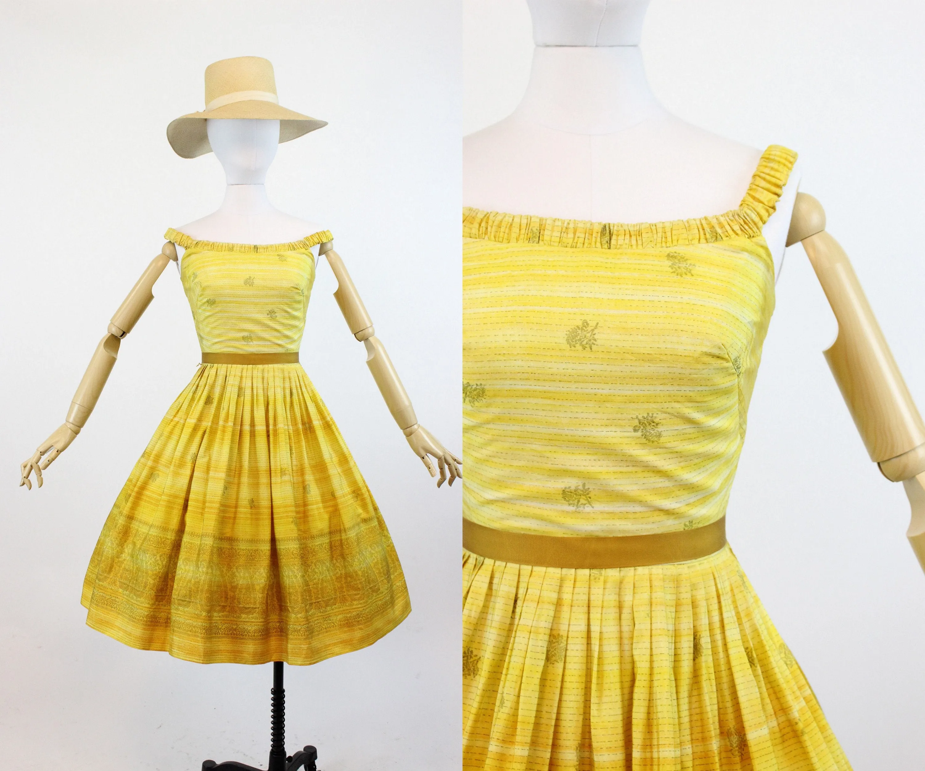 1950s The Sidneys indian silk dress xxs | new spring summer