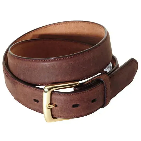 3D Smooth Leather Belt (Distressed Brown - 5600)-Mens Belt