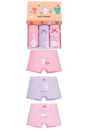 A-Girls Assorted 3pcs Boxer Set 1