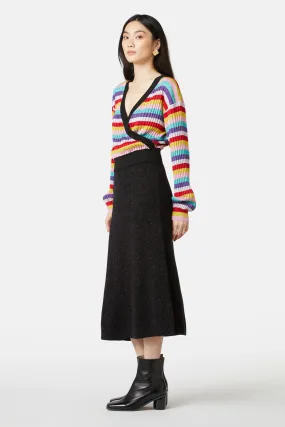 A-Line Lurex Knit Skirt