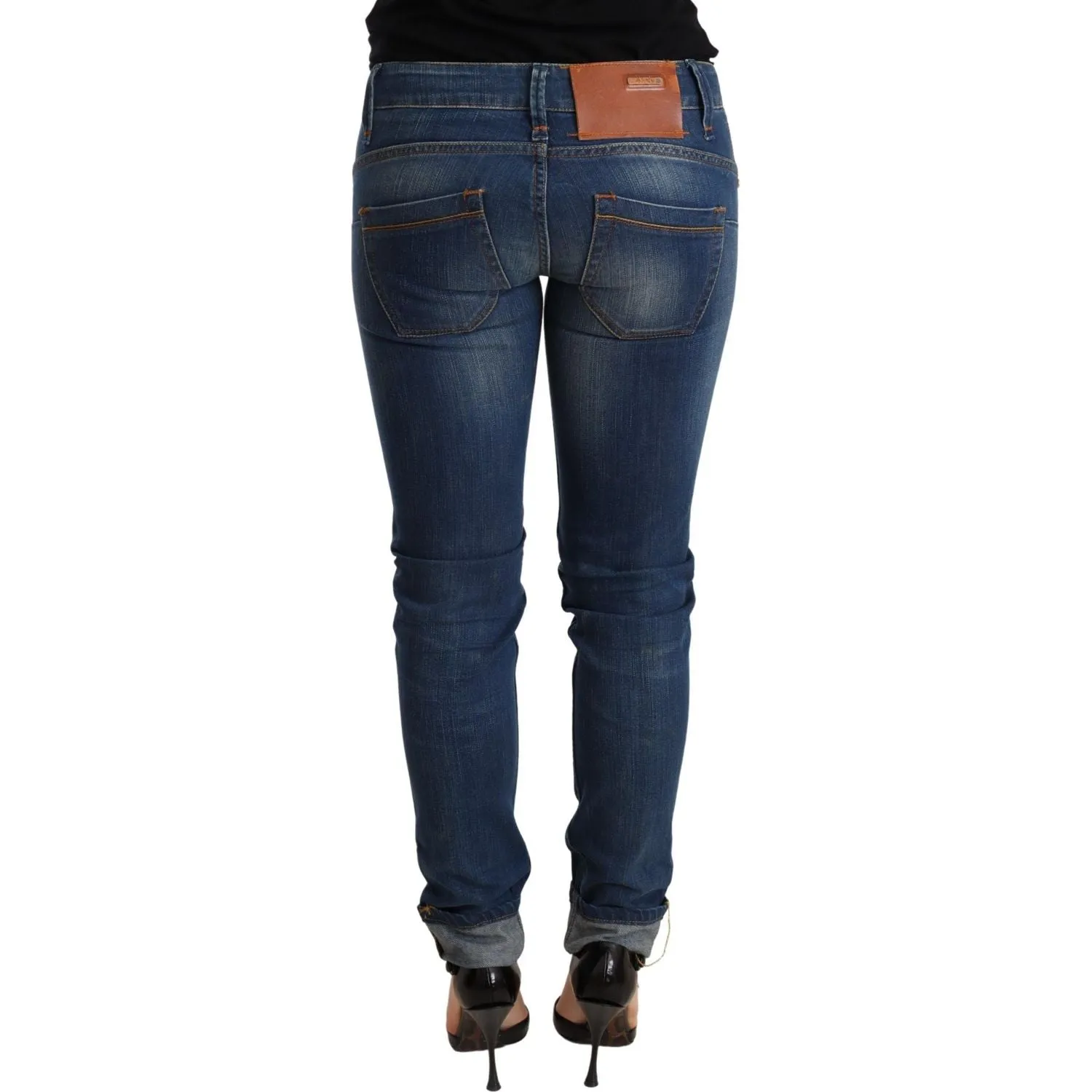 Acht Chic Blue Washed Push-Up Skinny Jeans