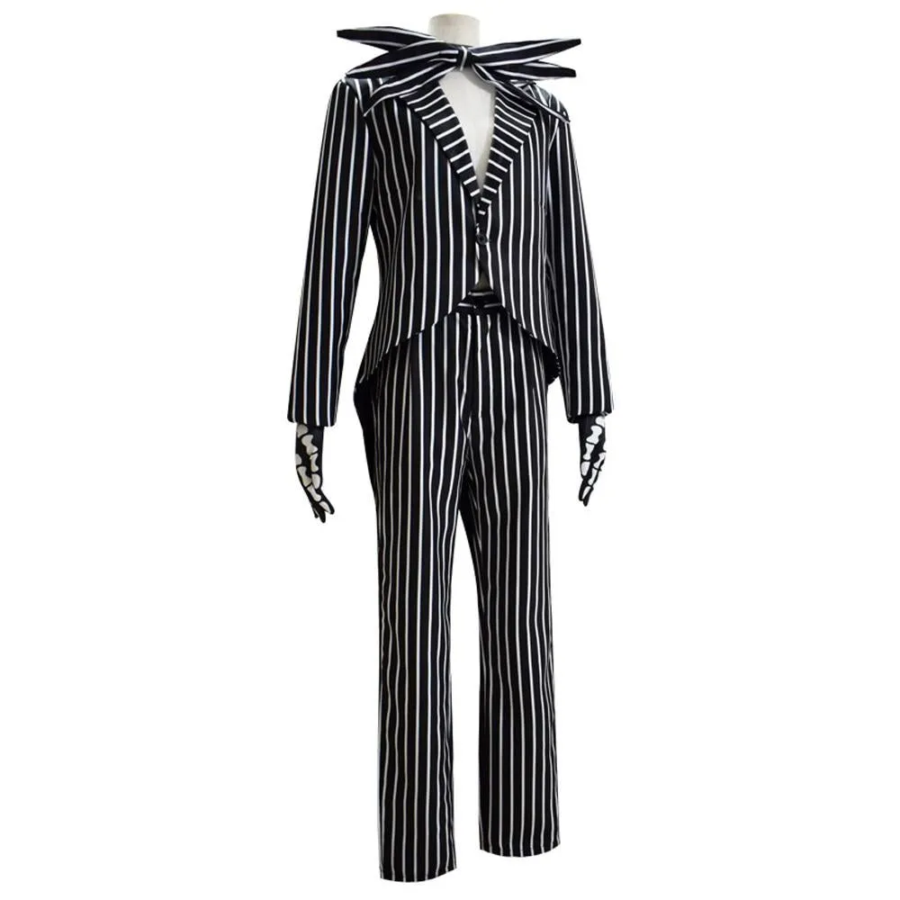 Adult kids Jack Skellington Sally Suit Costume The Nightmare Before Christmas for women men Boy Girl full Set