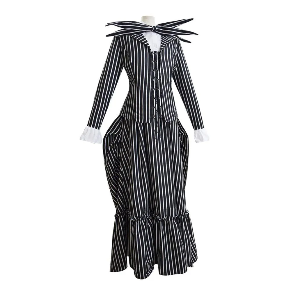 Adult kids Jack Skellington Sally Suit Costume The Nightmare Before Christmas for women men Boy Girl full Set