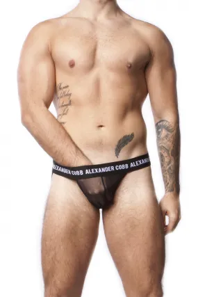 ALEXANDER COBB JOCKSTRAP TRANSPARENT BLACK