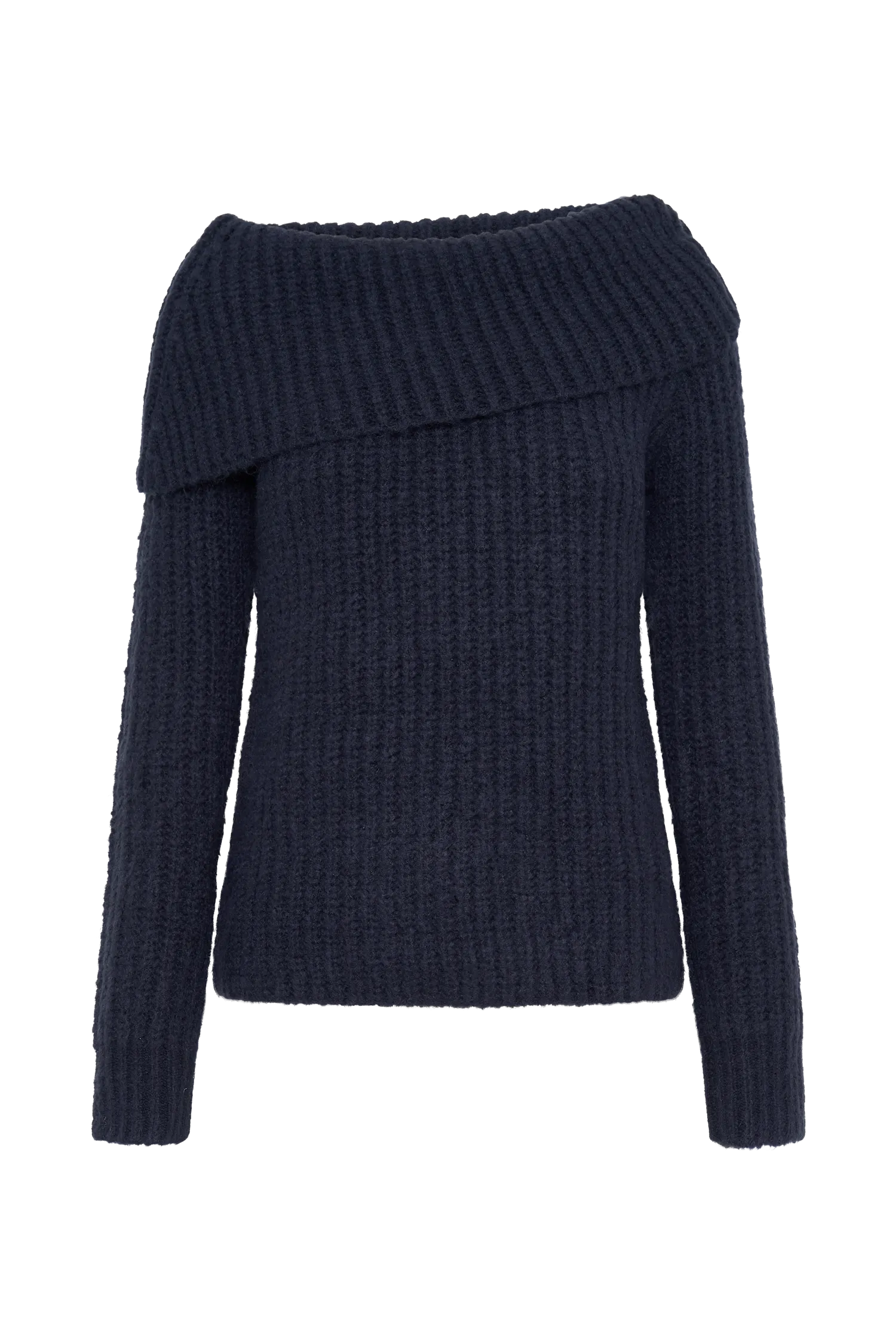 Alicia Off Shoulder Knit Top - Dark Navy