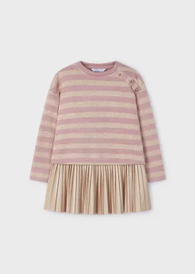 AW24 Mayoral Girls Pink & Gold Dress 4932