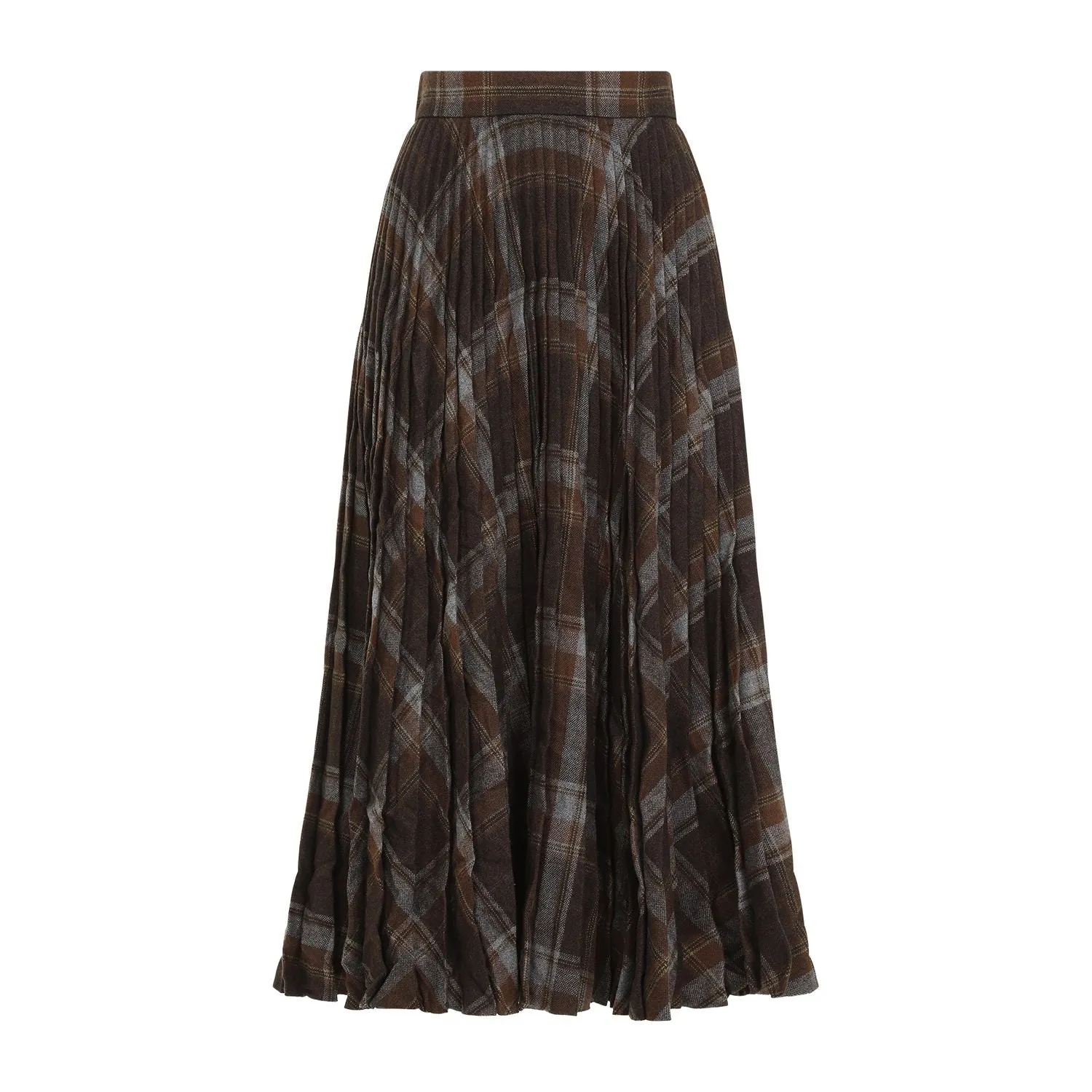 BALENCIAGA Pleated Wool Skirt for Women - FW24 Collection