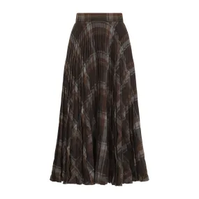 BALENCIAGA Pleated Wool Skirt for Women - FW24 Collection