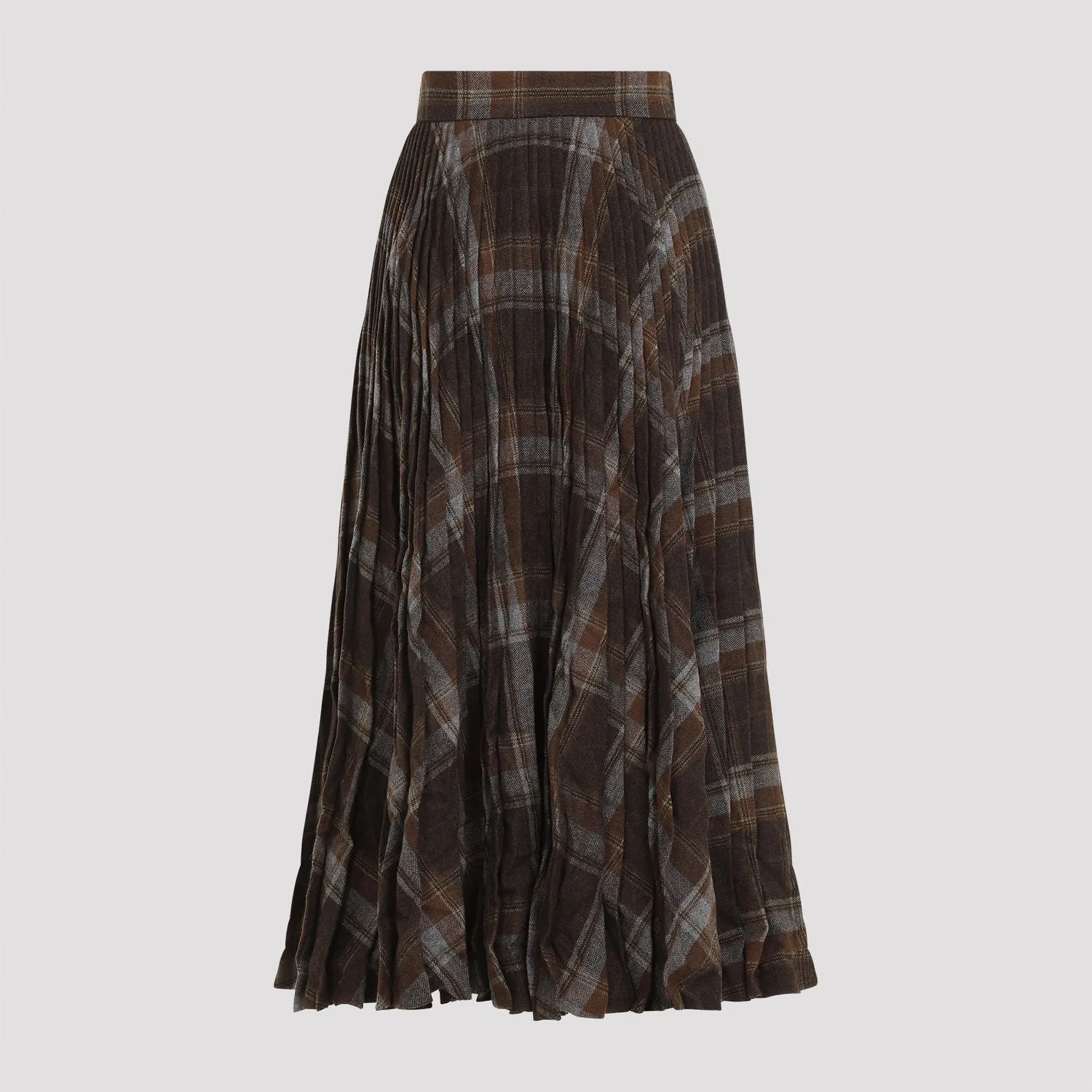 BALENCIAGA Pleated Wool Skirt for Women - FW24 Collection