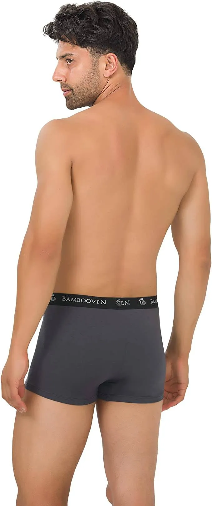 Bambooven Men’s Breathable Trunks with Pouch – Sweat-Wicking Underwear, Anti-Chafing, Built-in Pouch Support, Soft Trunks (4 Pack)