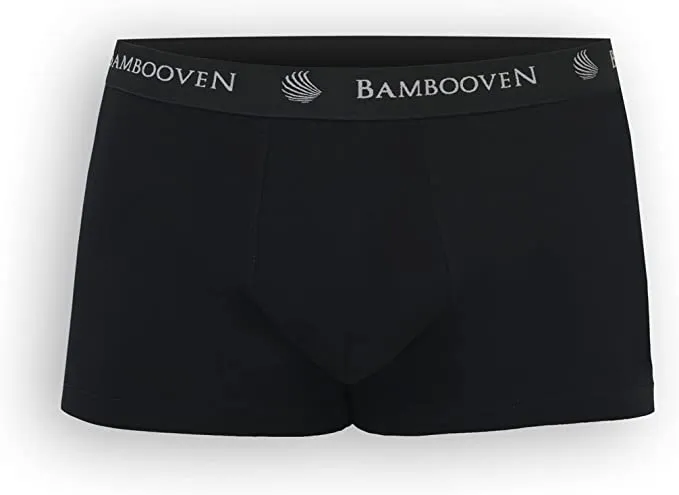 Bambooven Men’s Breathable Trunks with Pouch – Sweat-Wicking Underwear, Anti-Chafing, Built-in Pouch Support, Soft Trunks (4 Pack)