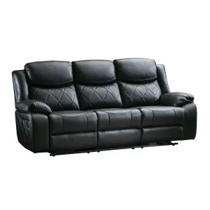 Bartholomew Black Reclining Sofa