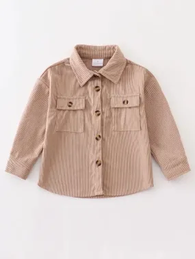 beige button down corduroy shacket