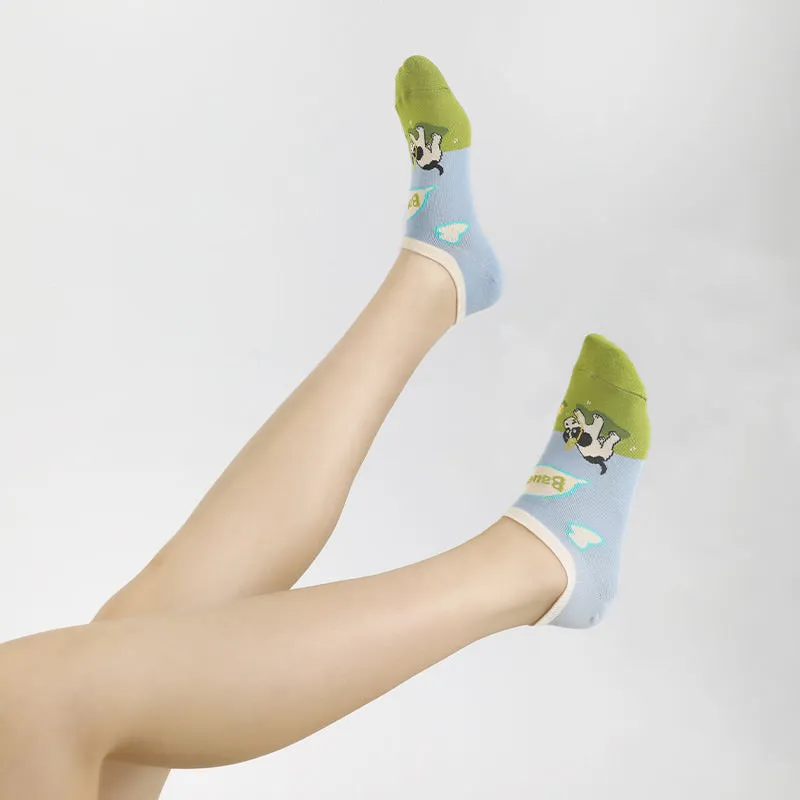 Beligogo 5 Adorable & Breathable Beau the Pup Ankle Socks