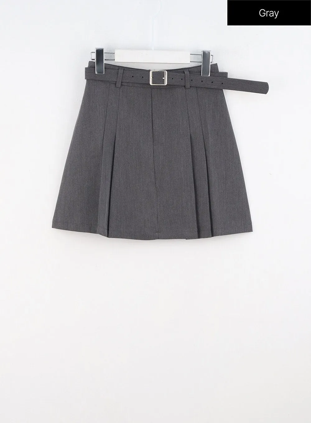 Belted Pleated Mini Skirt OG331