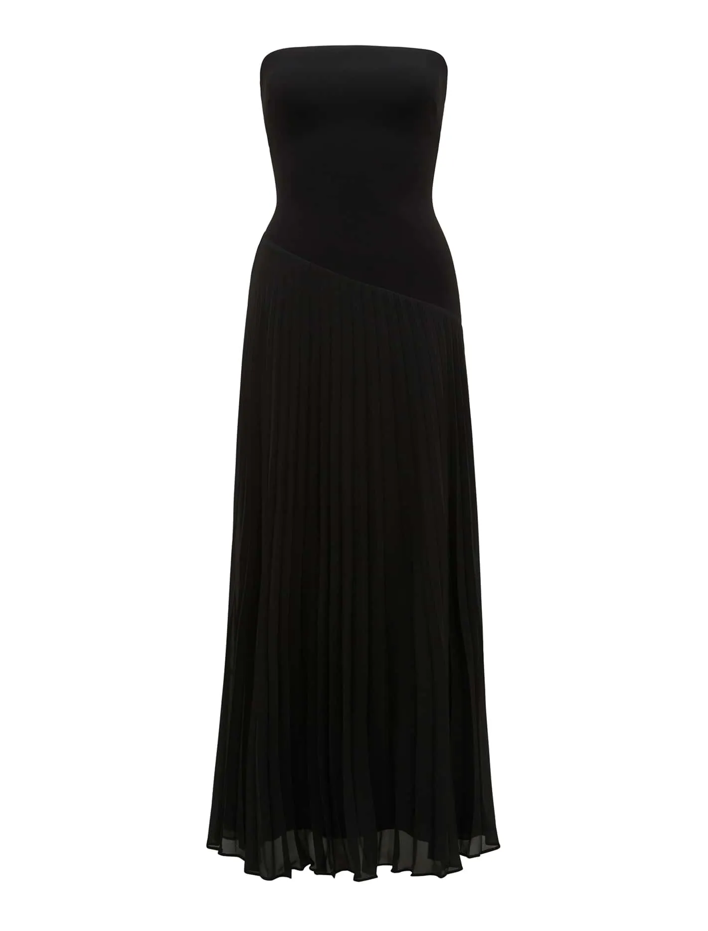 Capri Strapless Pleat Midi Dress