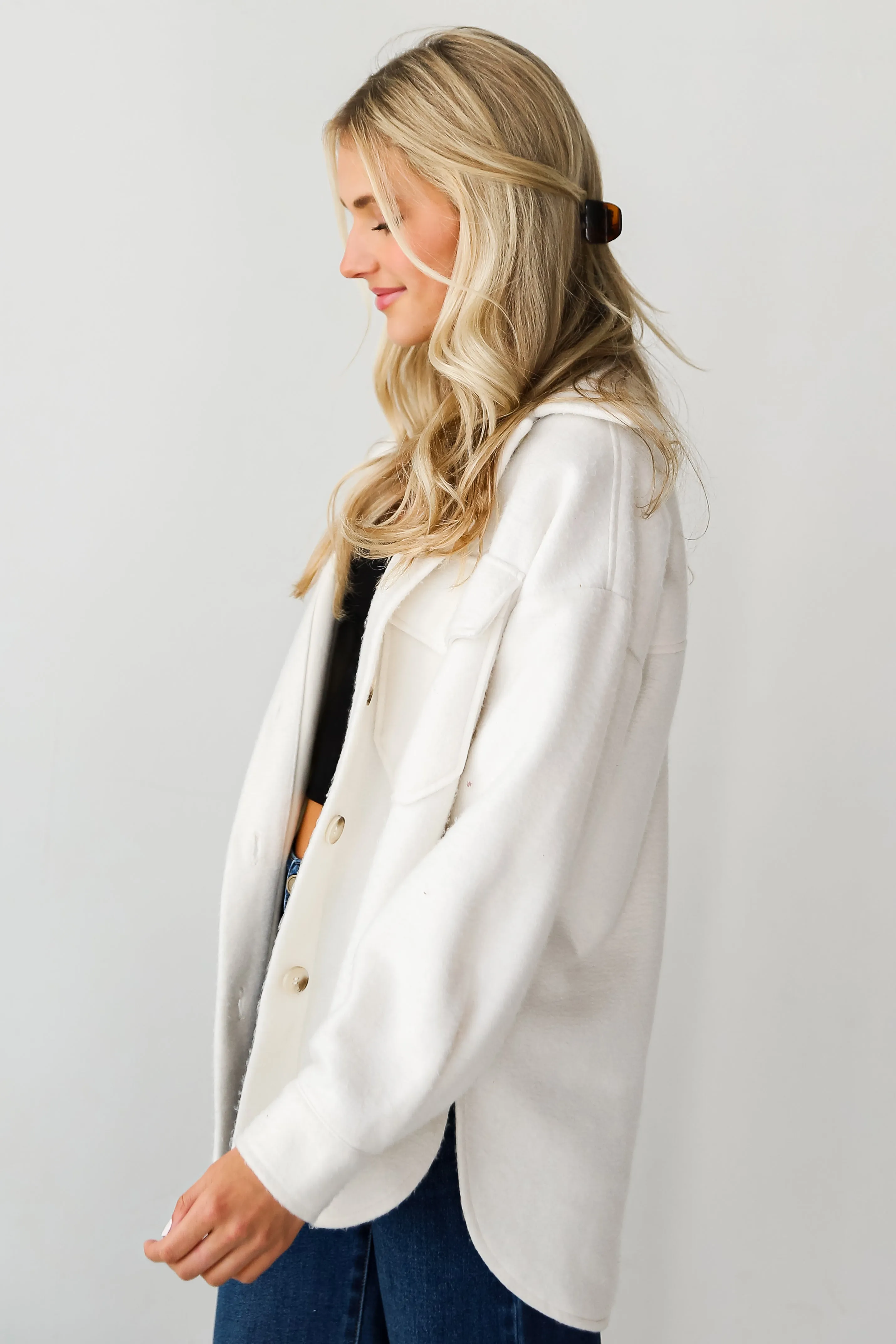 Classy Season Ivory Shacket - DOORBUSTER