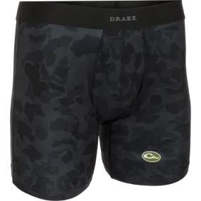 Commando Boxer Briefs by Drake- Old School Black Camo