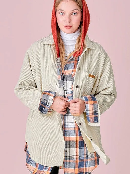 Corduroy Living Button Up Classic Corduroy Shacket