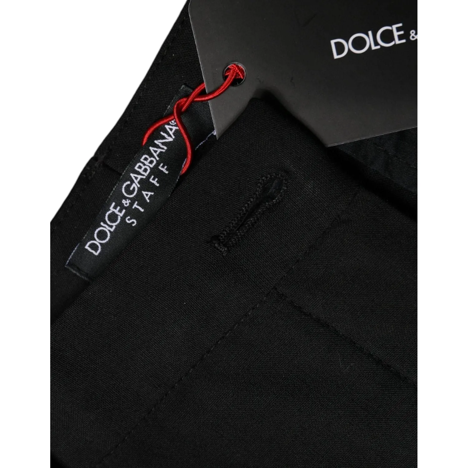 Dolce & Gabbana Black High Waist Tapered Pants