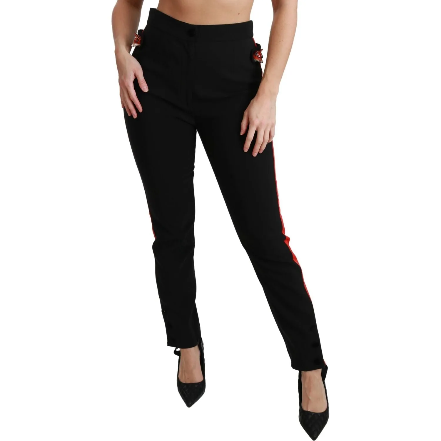 Dolce & Gabbana Chic High Waist Skinny Pants in Black