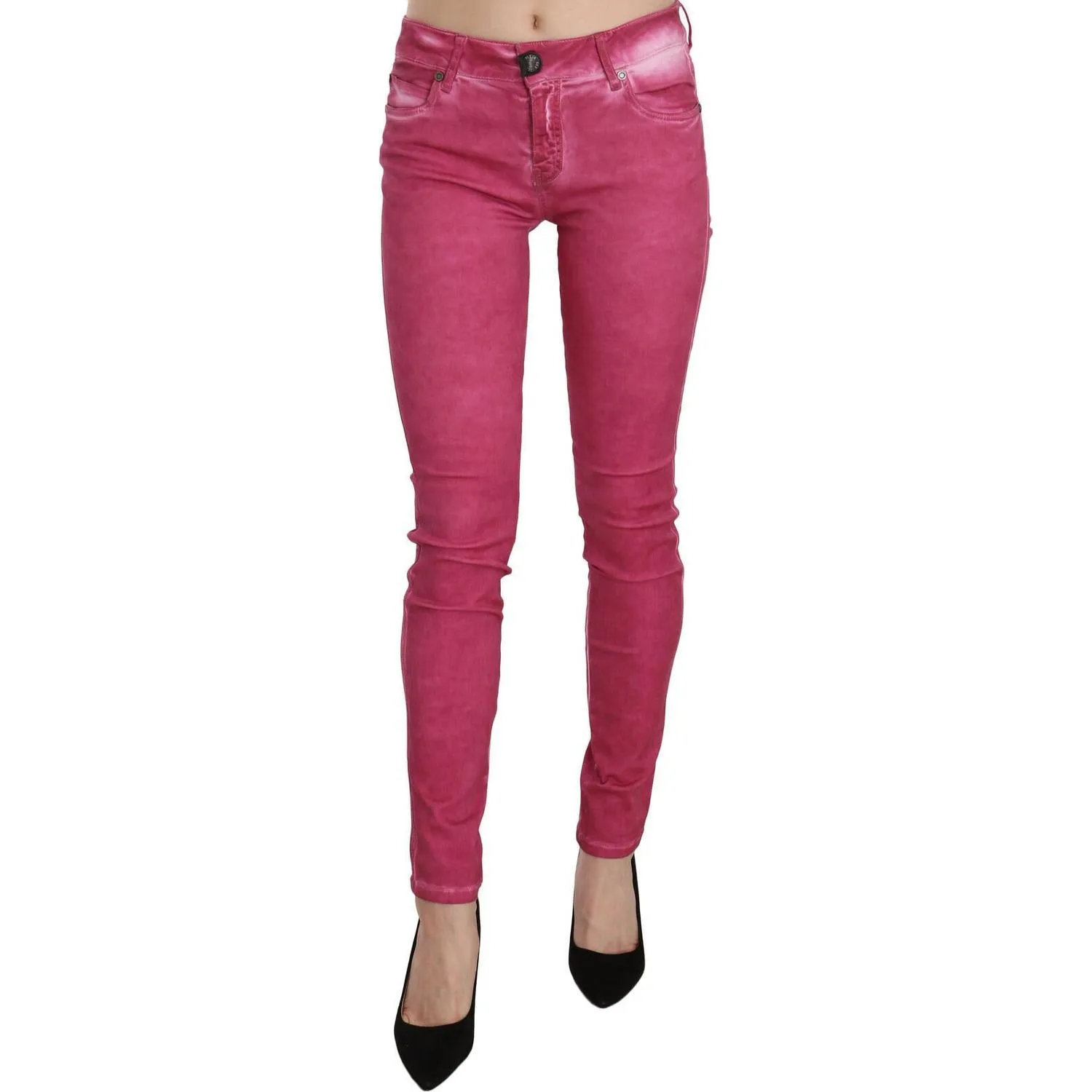 Dolce & Gabbana Chic Pink Mid Waist Skinny Pants