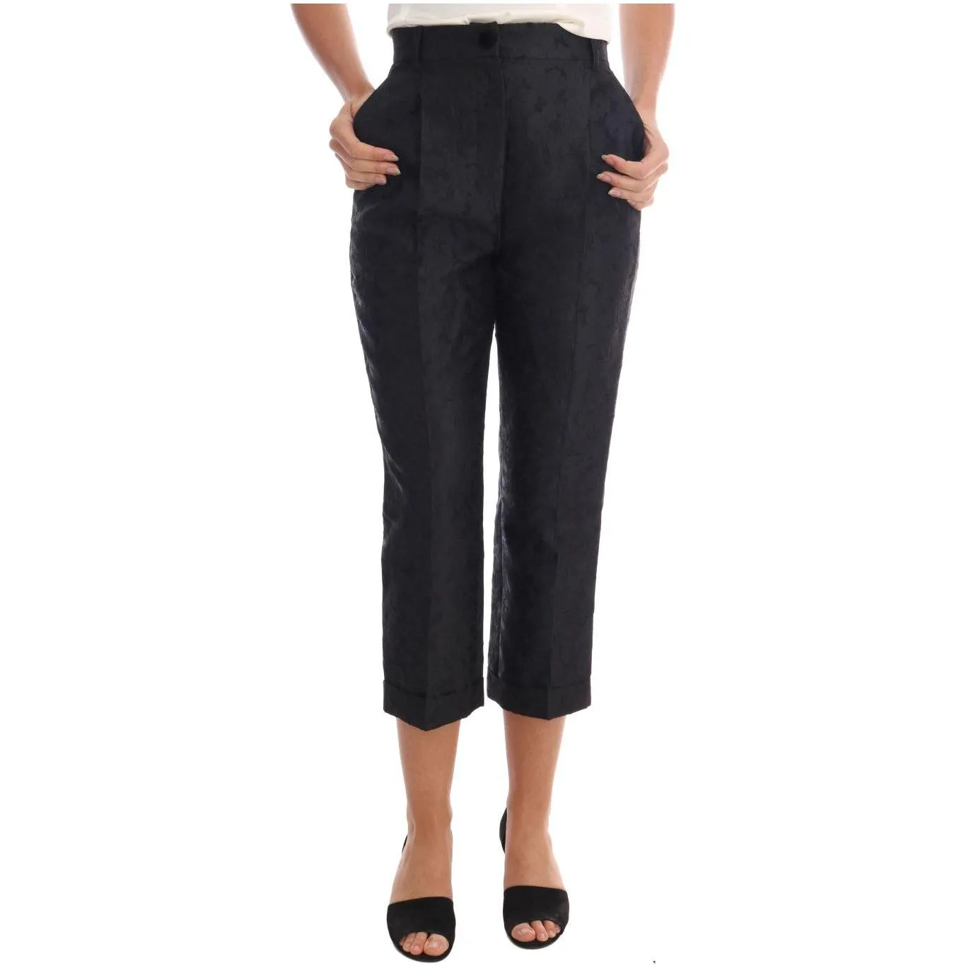 Dolce & Gabbana Elegant High Waist Capri Dress Pants