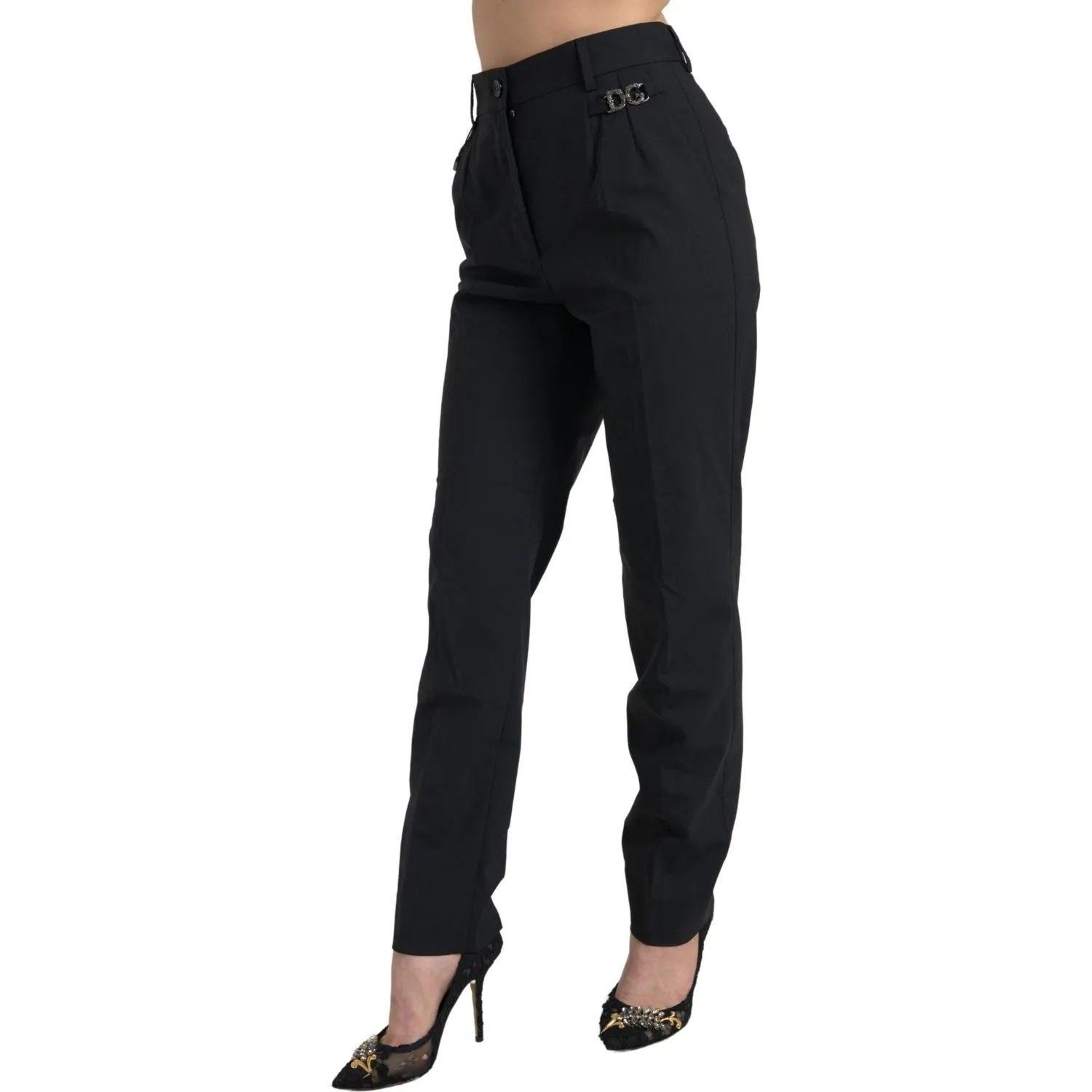 Dolce & Gabbana Elegant High-Waist Tapered Wool Pants