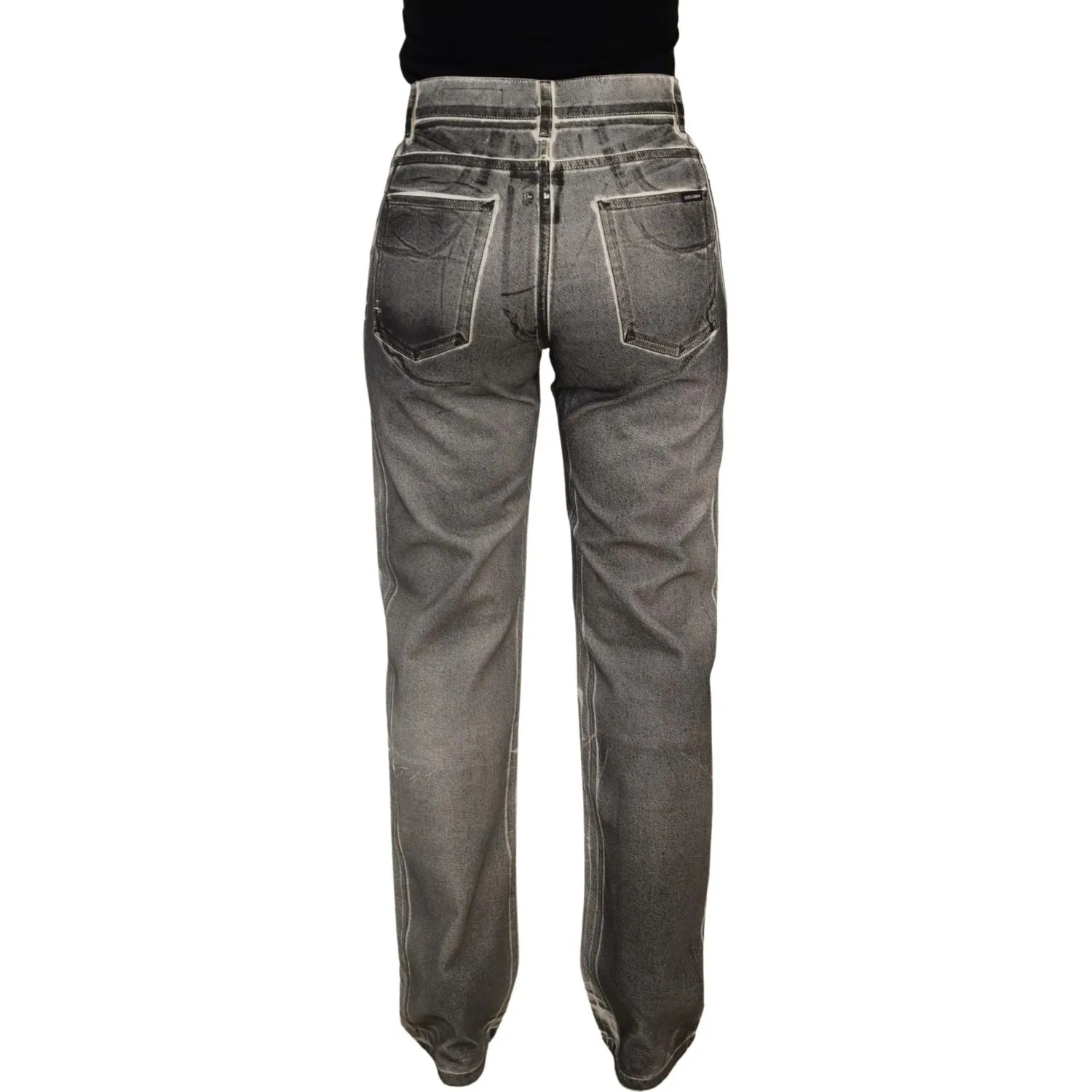 Dolce & Gabbana High Waist Grey Denim Elegance