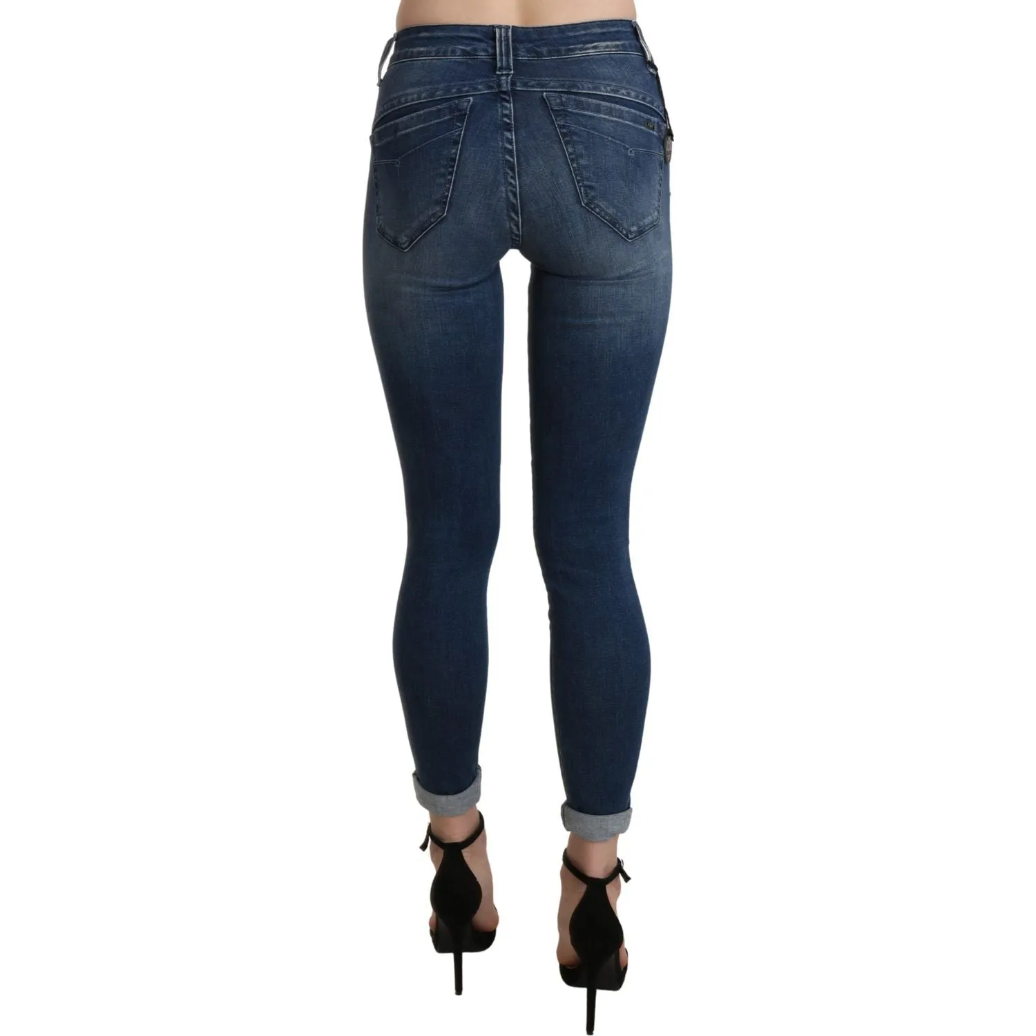 Ermanno Scervino Chic Blue High Waist Cropped Jeans