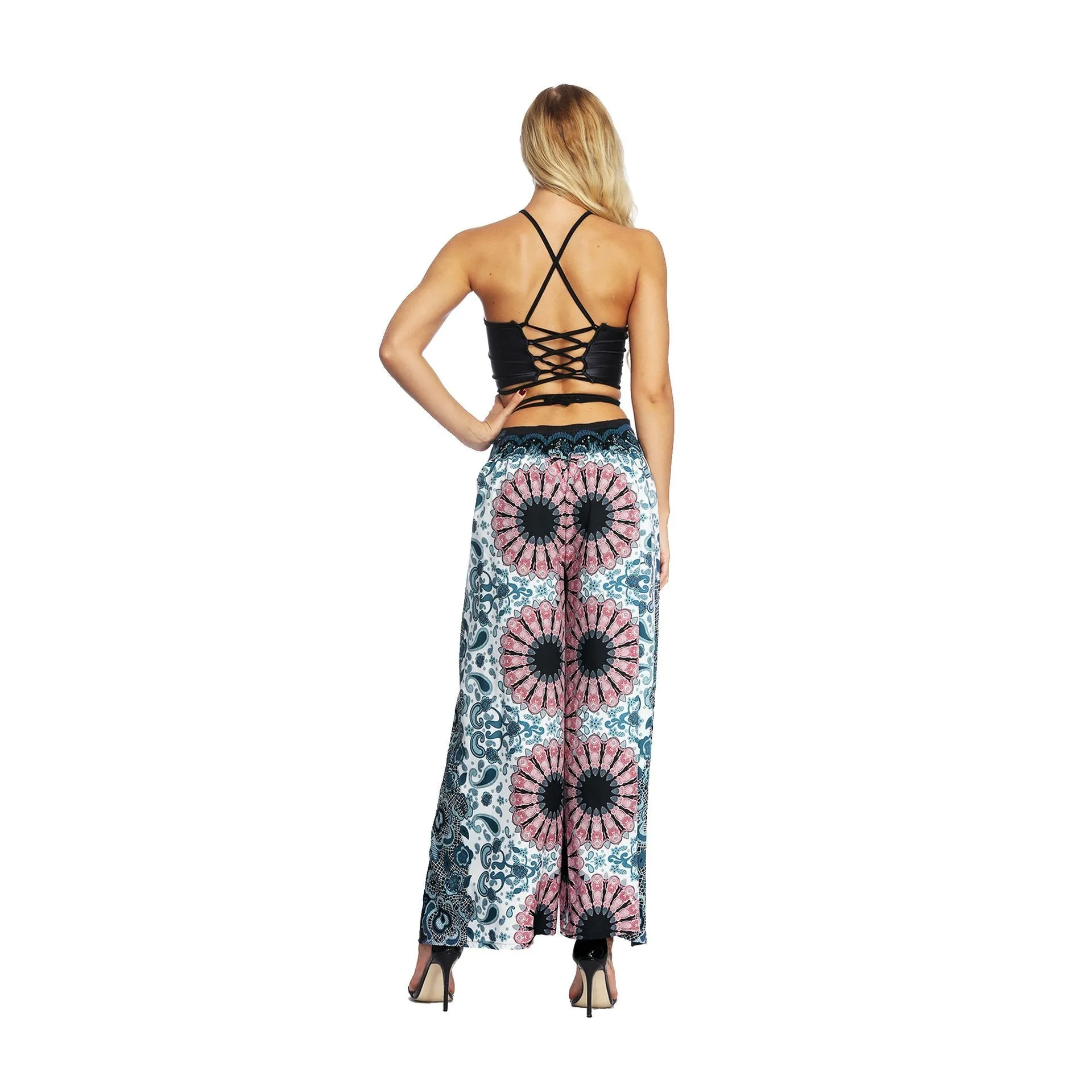 Fashion Ethnic Digital Printing High-waist Wide-leg Yoga Pants Leisure 2