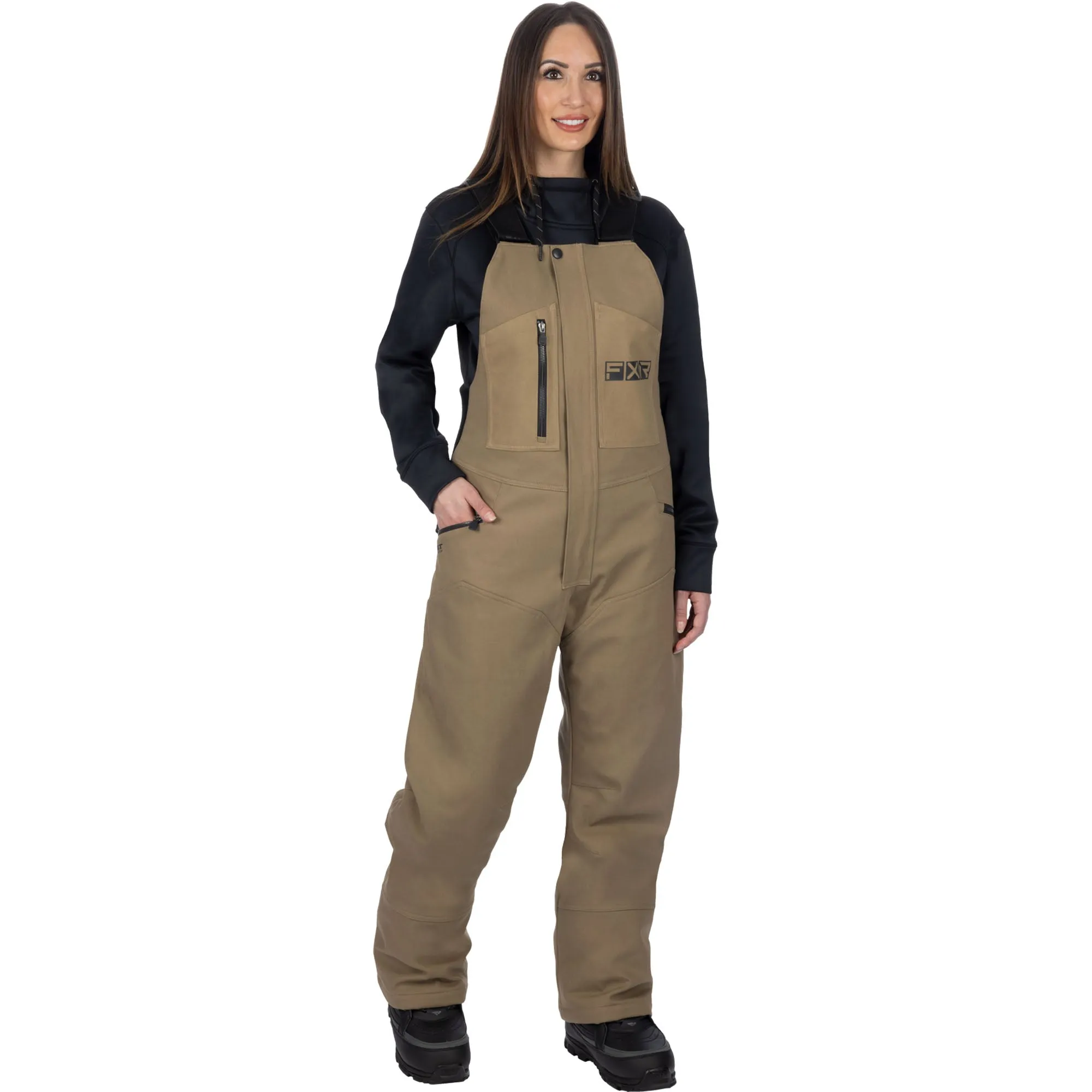 FXR Task Insulated Canvas Bib Overall Pants Canvas Brown