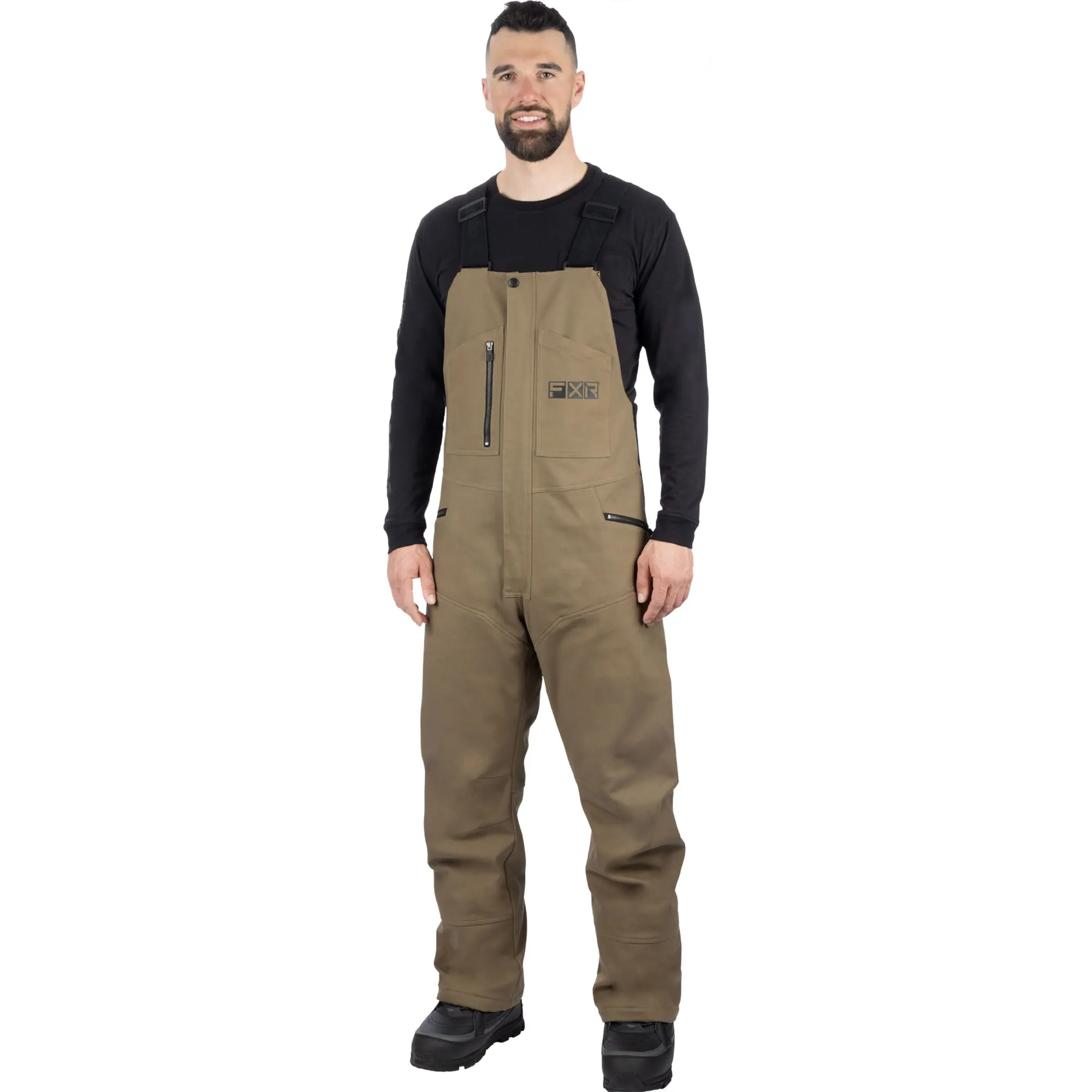 FXR Task Insulated Canvas Bib Overall Pants Canvas Brown