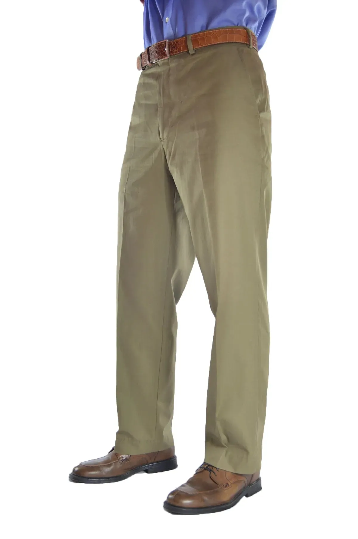 Georgia Cotton Gabardine Pants - Olive