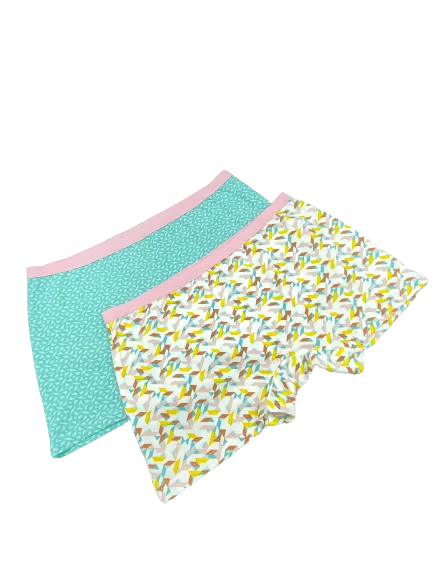 Girls cotton printed hot short Underwear - Pack of 2