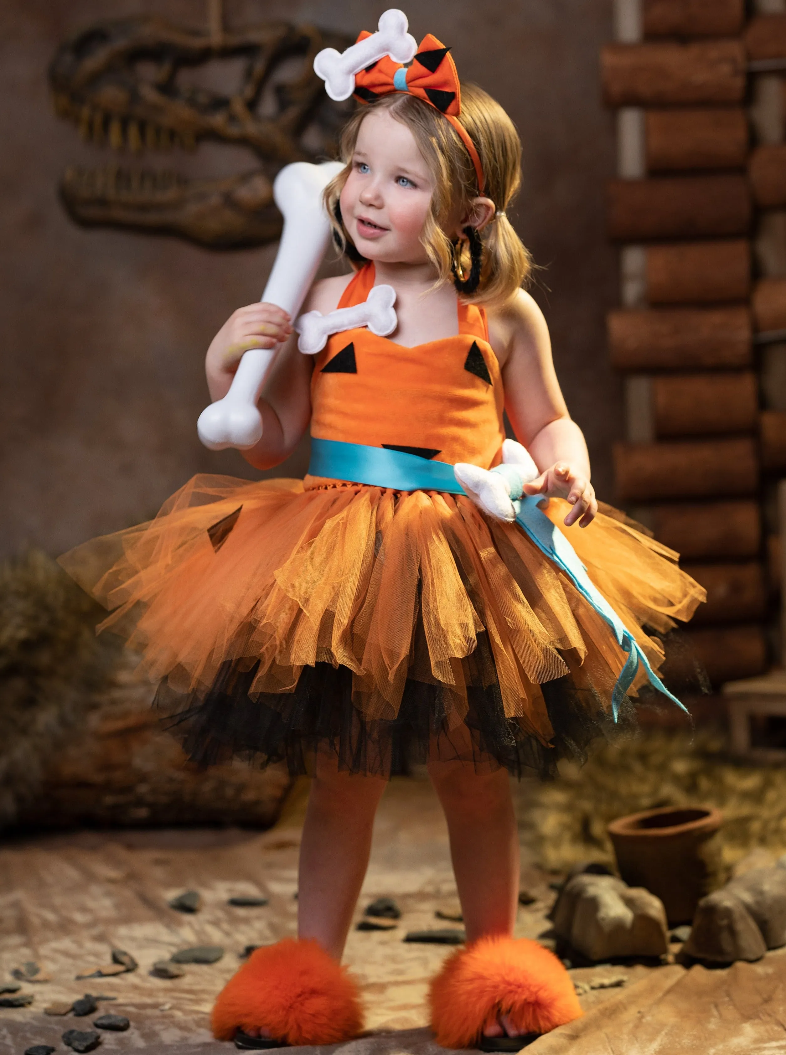 Girls Stone Age Cutie Tutu Costume Dress