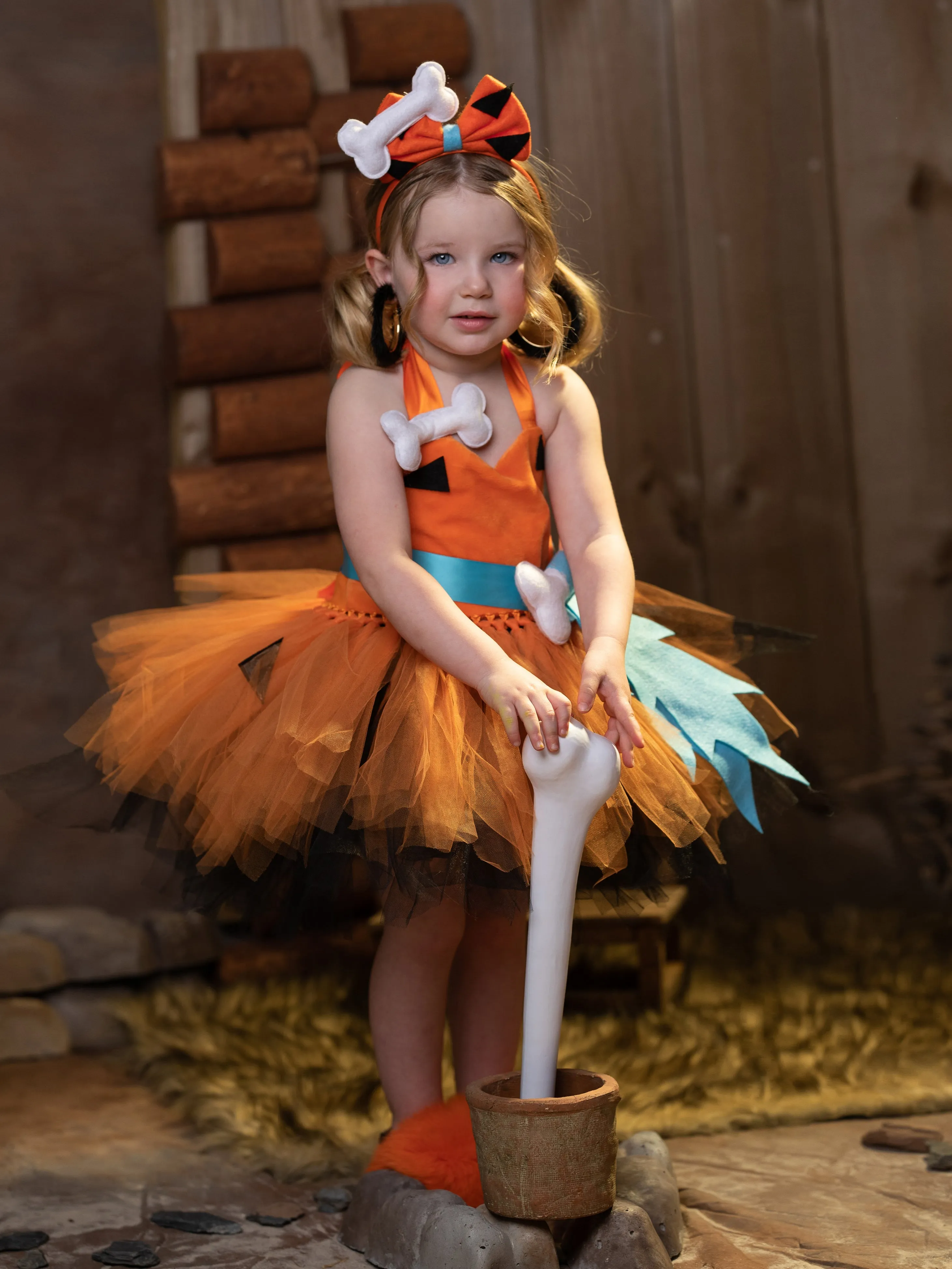 Girls Stone Age Cutie Tutu Costume Dress