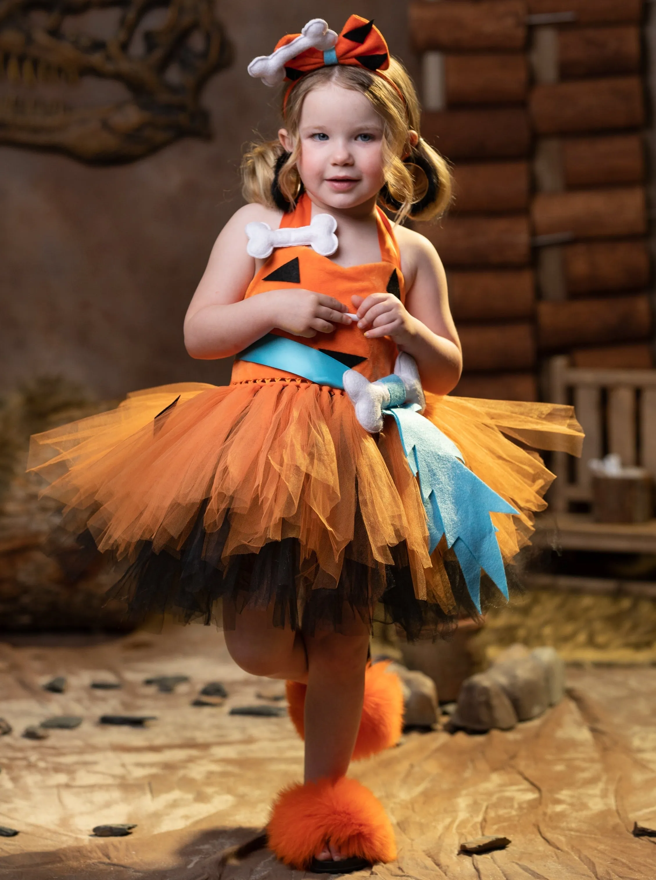 Girls Stone Age Cutie Tutu Costume Dress