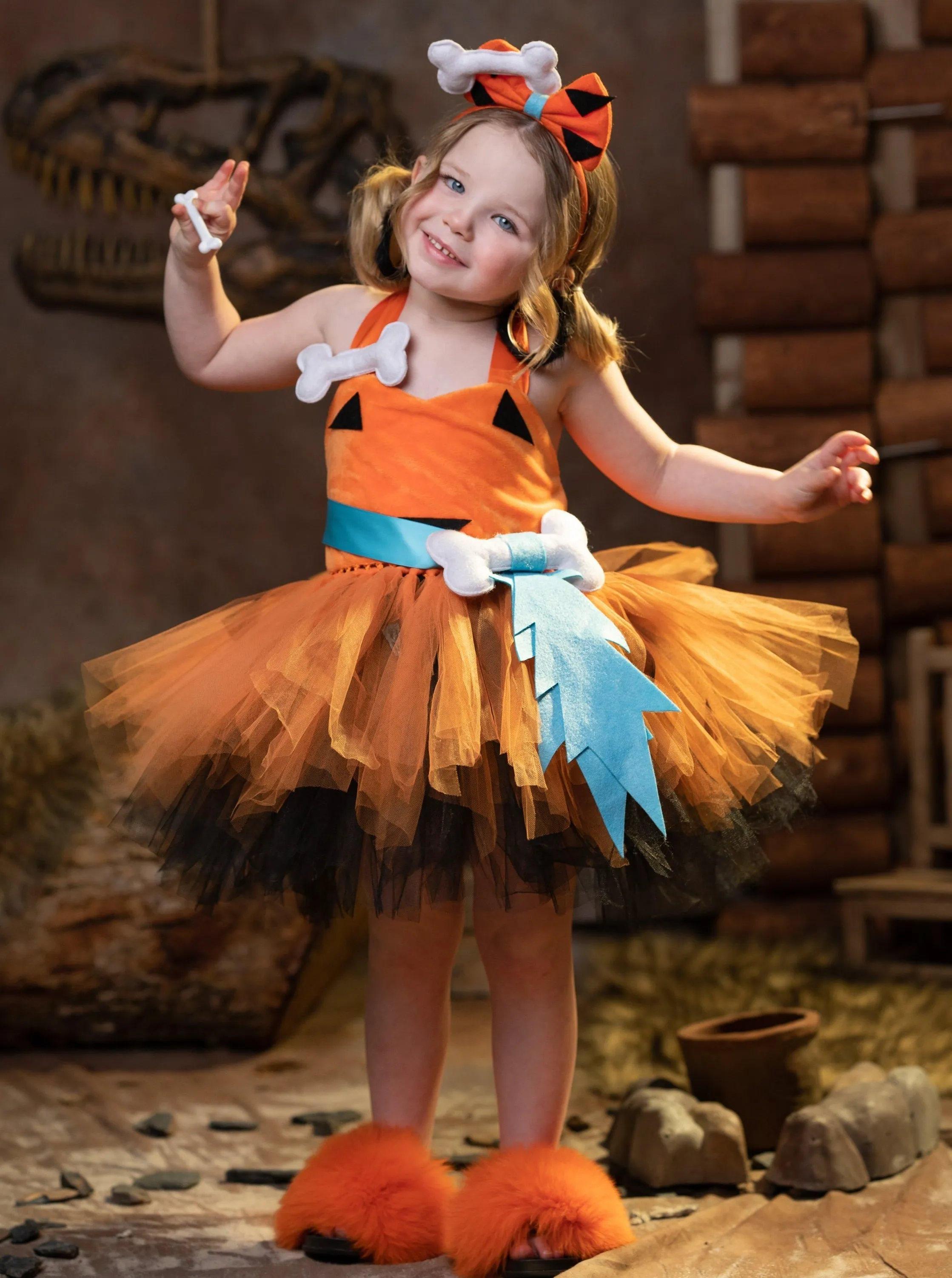 Girls Stone Age Cutie Tutu Costume Dress