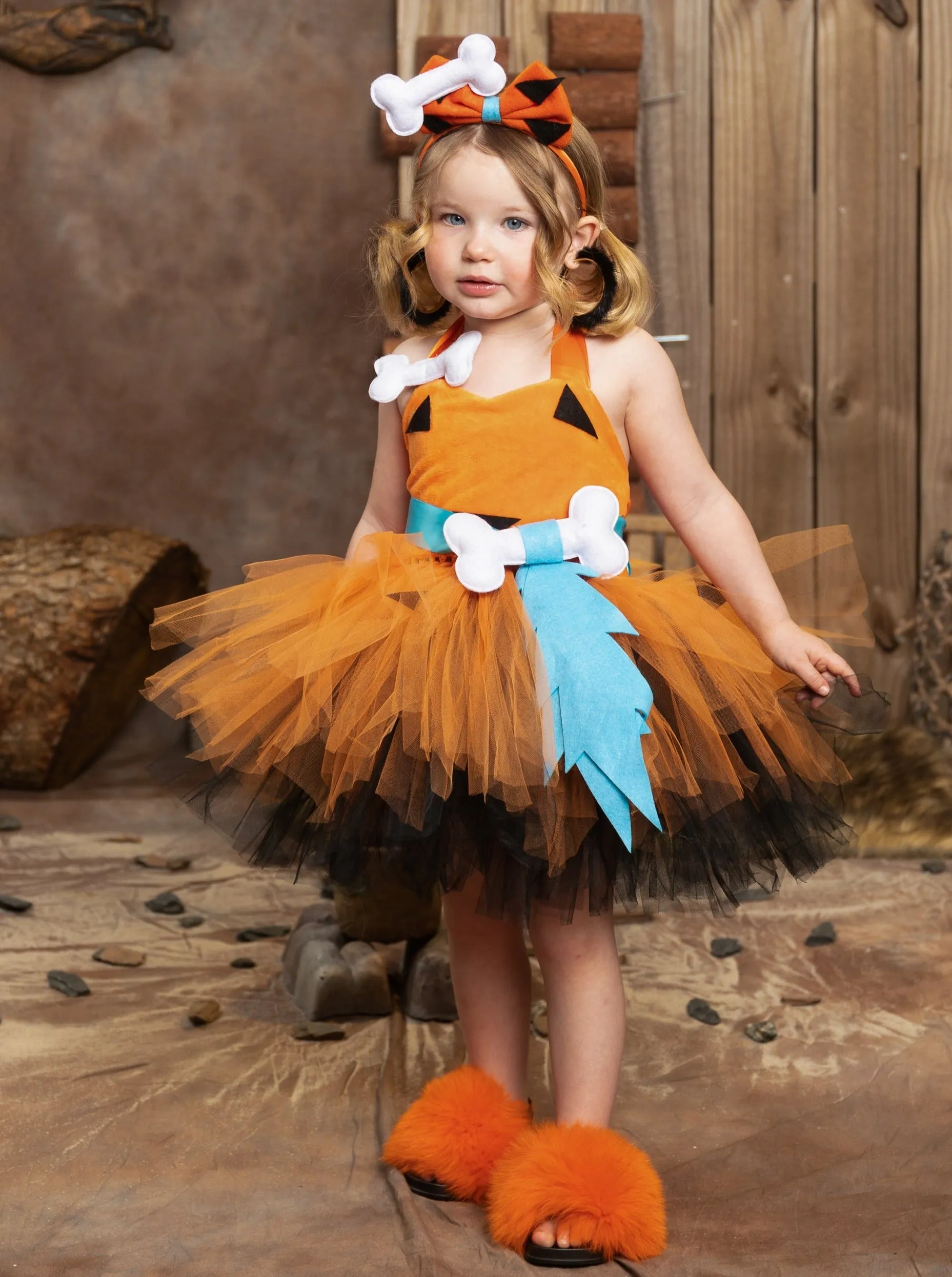 Girls Stone Age Cutie Tutu Costume Dress