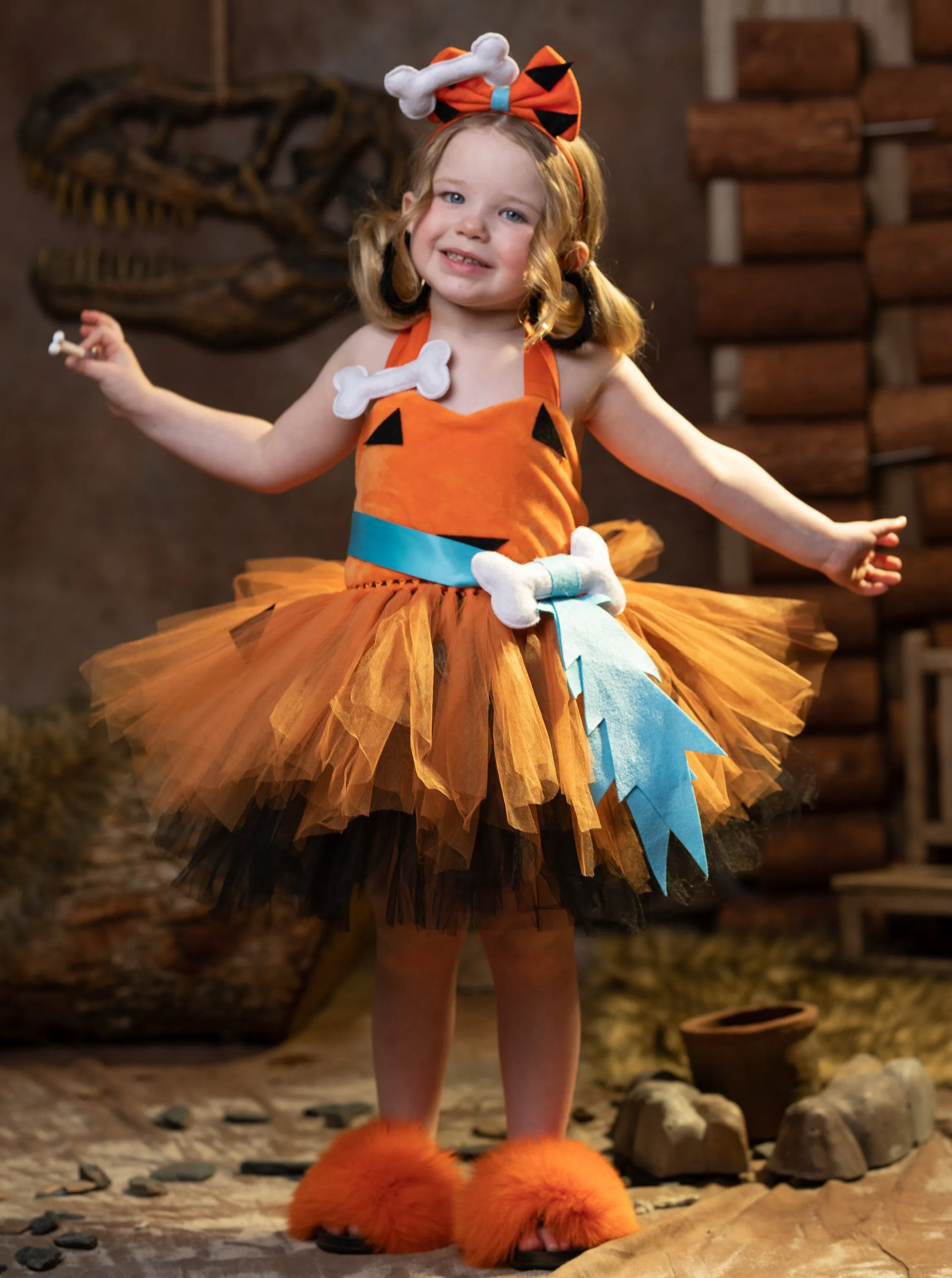 Girls Stone Age Cutie Tutu Costume Dress