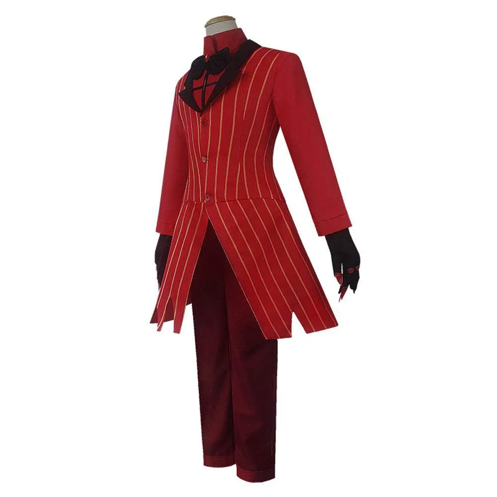 Hazbin Hotel Cosplay Costume Alastor Angel Dust Jacket Anime Halloween Suit Outfit Sets Dress Up For Adults