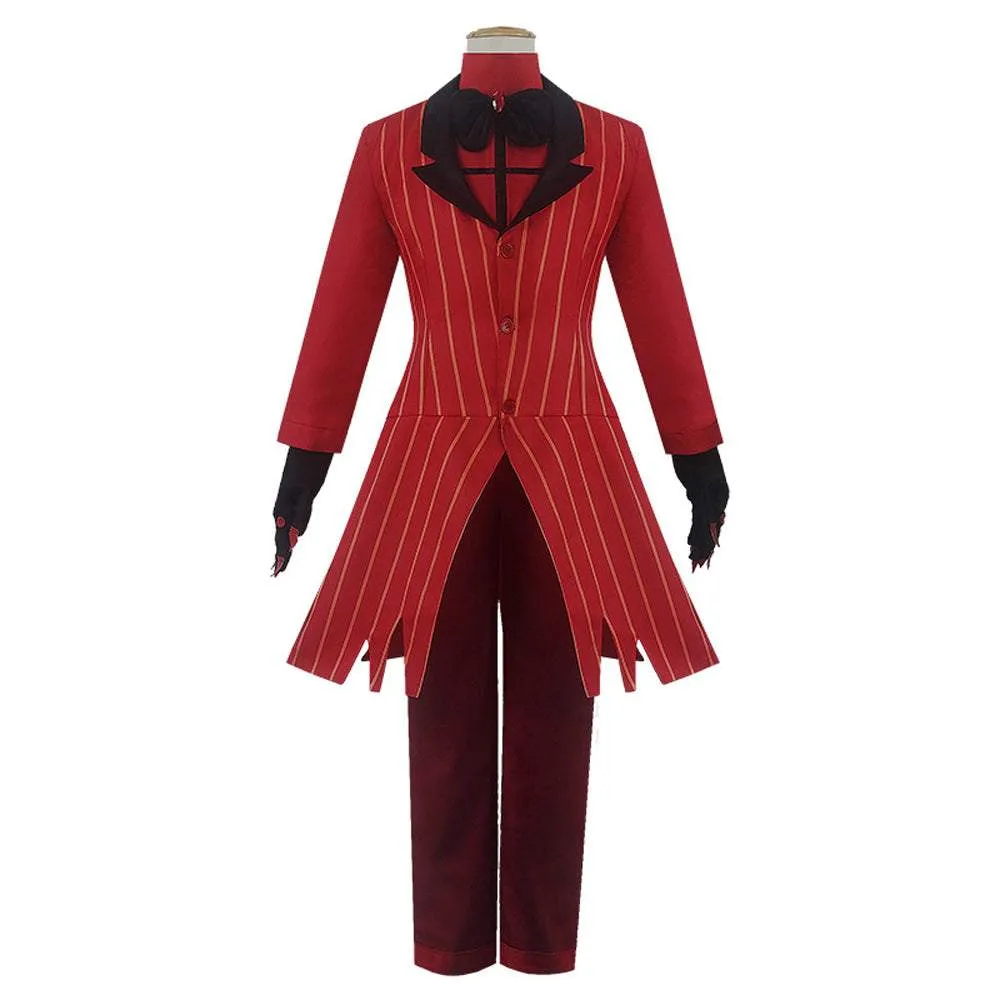 Hazbin Hotel Cosplay Costume Alastor Angel Dust Jacket Anime Halloween Suit Outfit Sets Dress Up For Adults