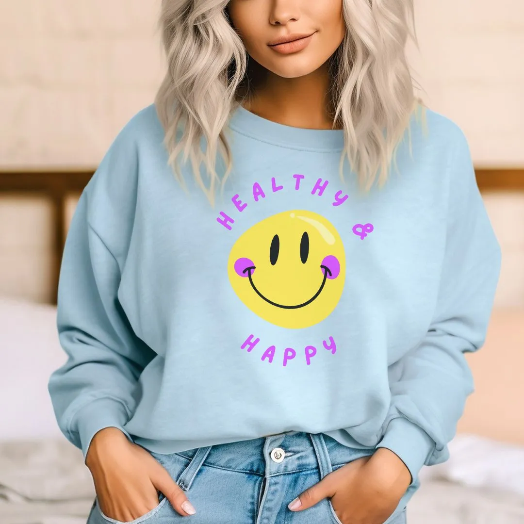 Healthy & Happy Trendy Sweatshirt Outfit