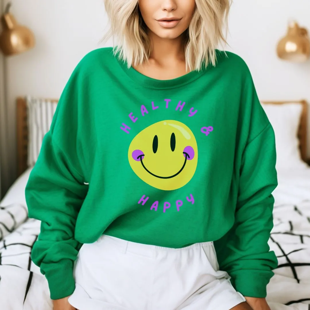 Healthy & Happy Trendy Sweatshirt Outfit