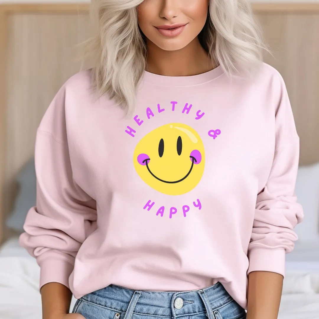 Healthy & Happy Trendy Sweatshirt Outfit