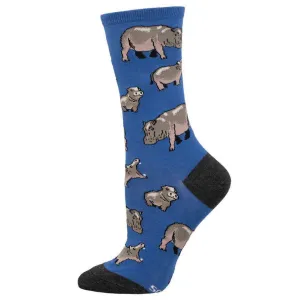 Herd of Hippos Women's Crew Socks